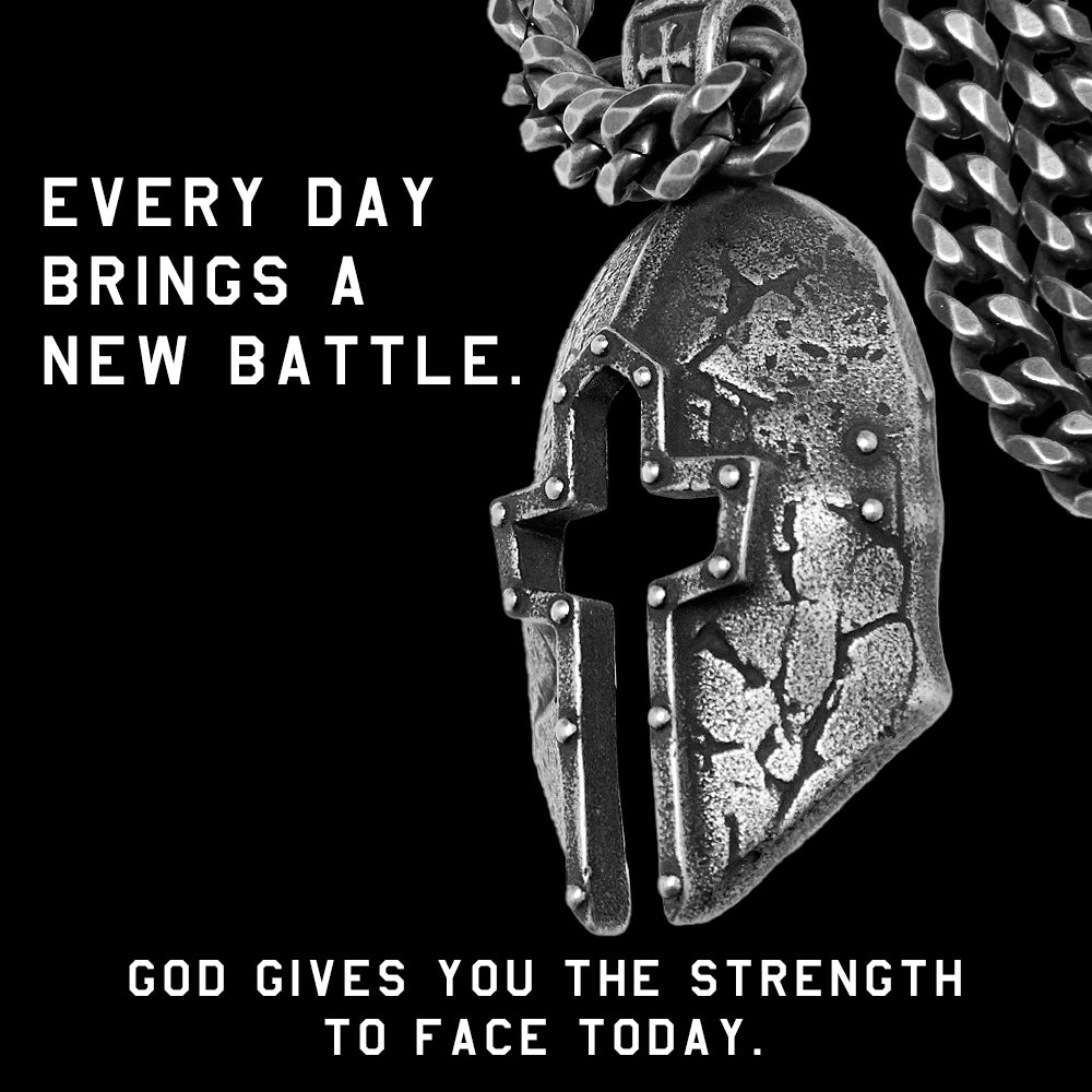 Armor of God Battle Helmet Necklace