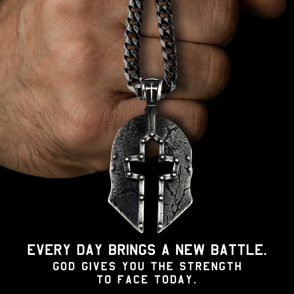 Armor of God Battle Helmet Necklace