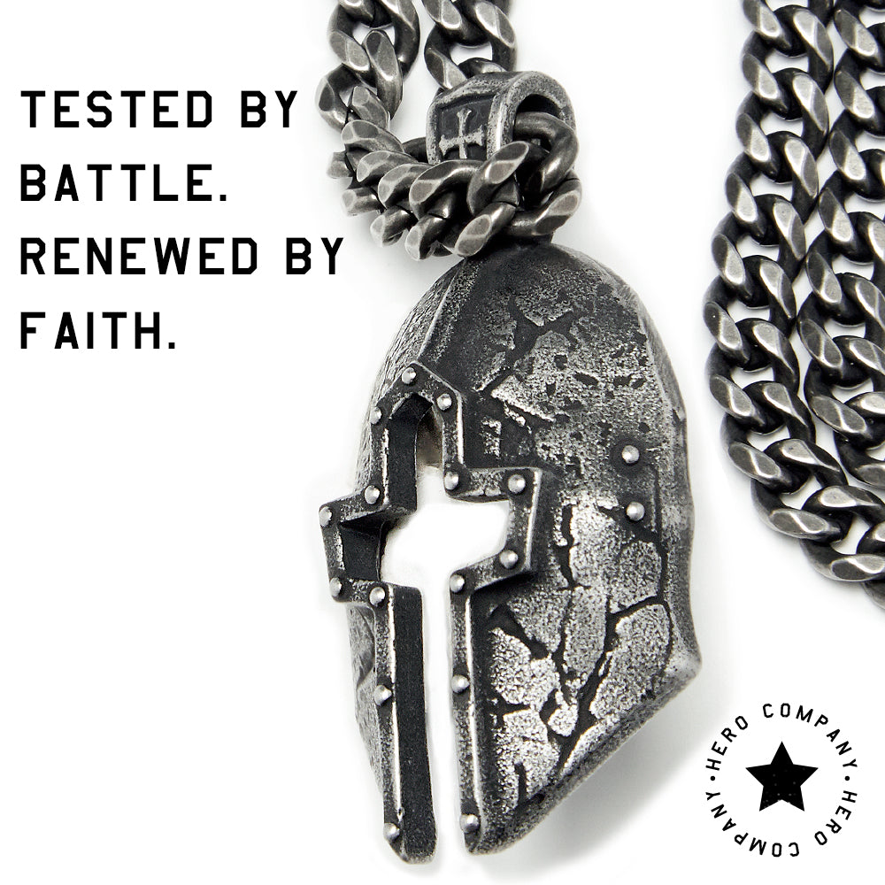 Armor of God Battle Helmet Necklace