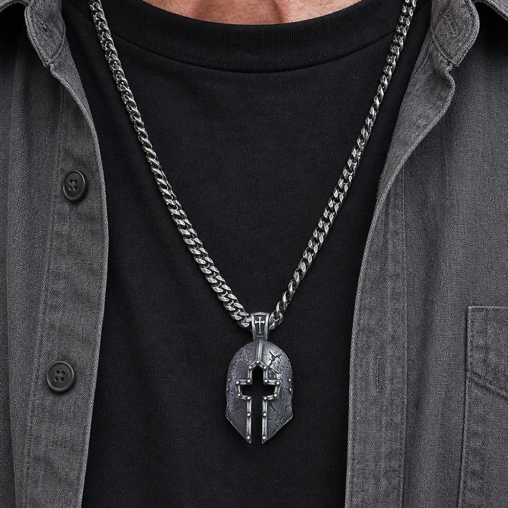 Armor of God Battle Helmet Necklace