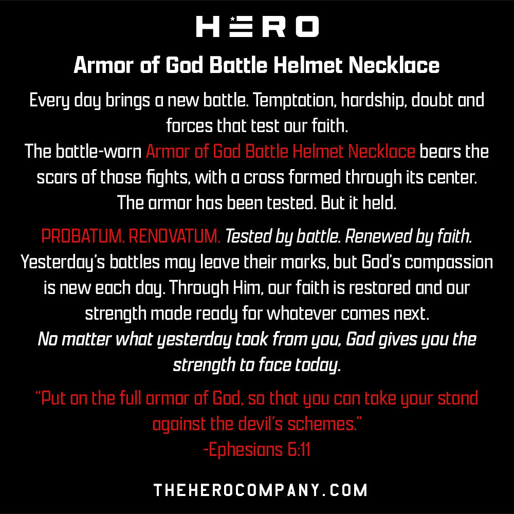 Armor of God Battle Helmet Necklace