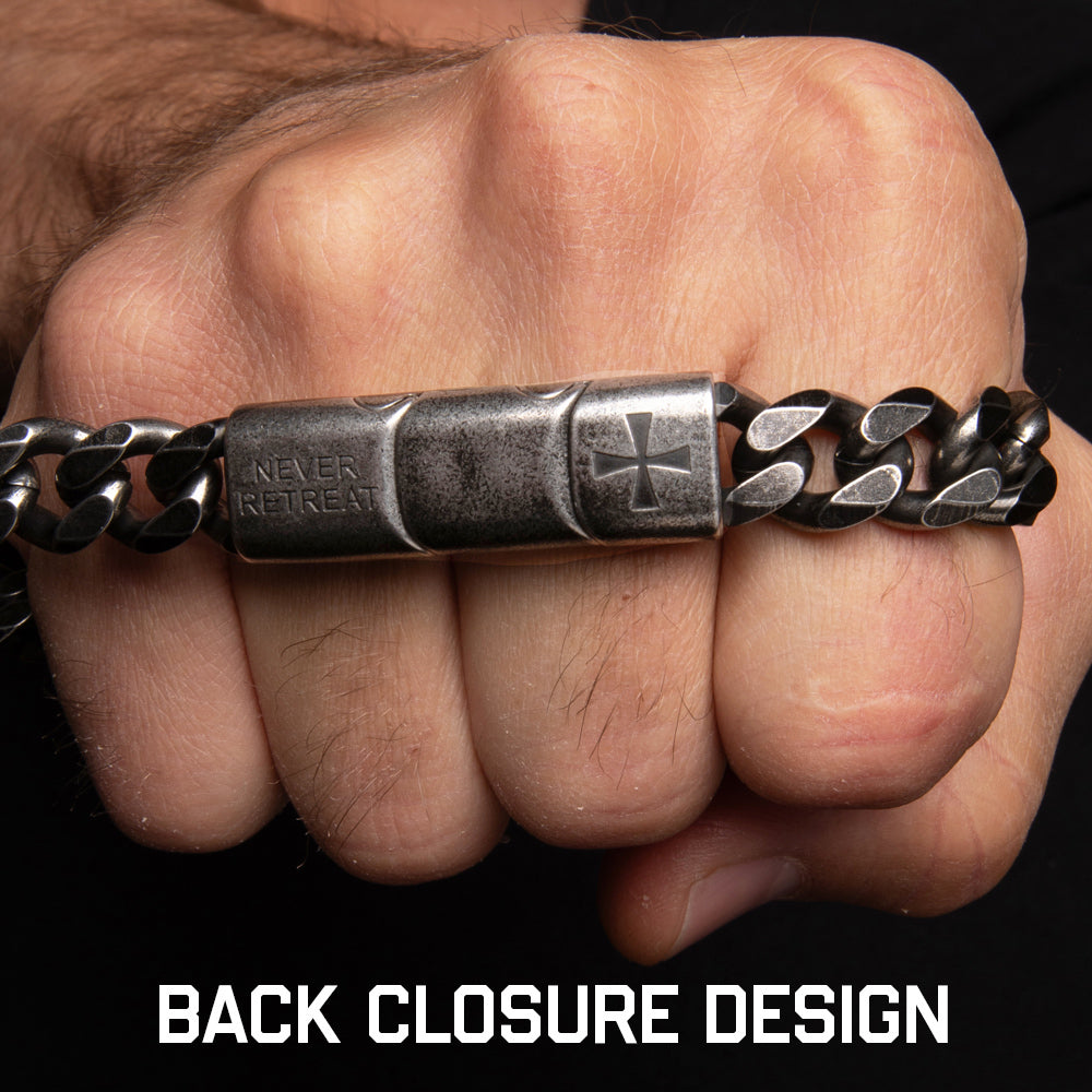 Limited Time Offer- Knights Templar Cuban Link Necklace &amp; Bracelet Set : Helps Pair Veterans With A Service Dog Or Shelter Dog