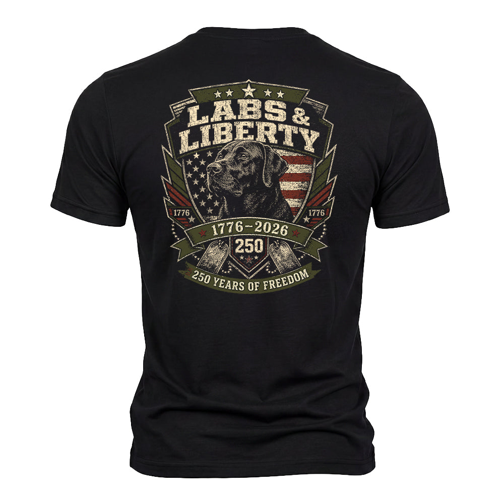 Labs & Liberty Black Lab Black Tee