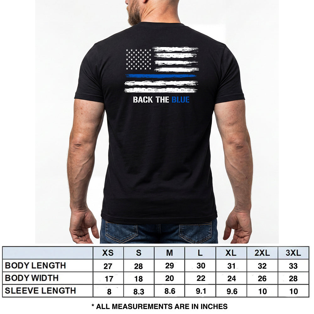 Back The Blue Honor Black Tee