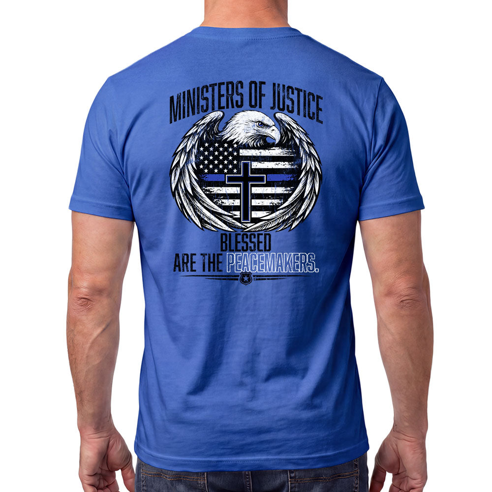 Back The Blue - Blessed Are The Peacemakers Blue Tee