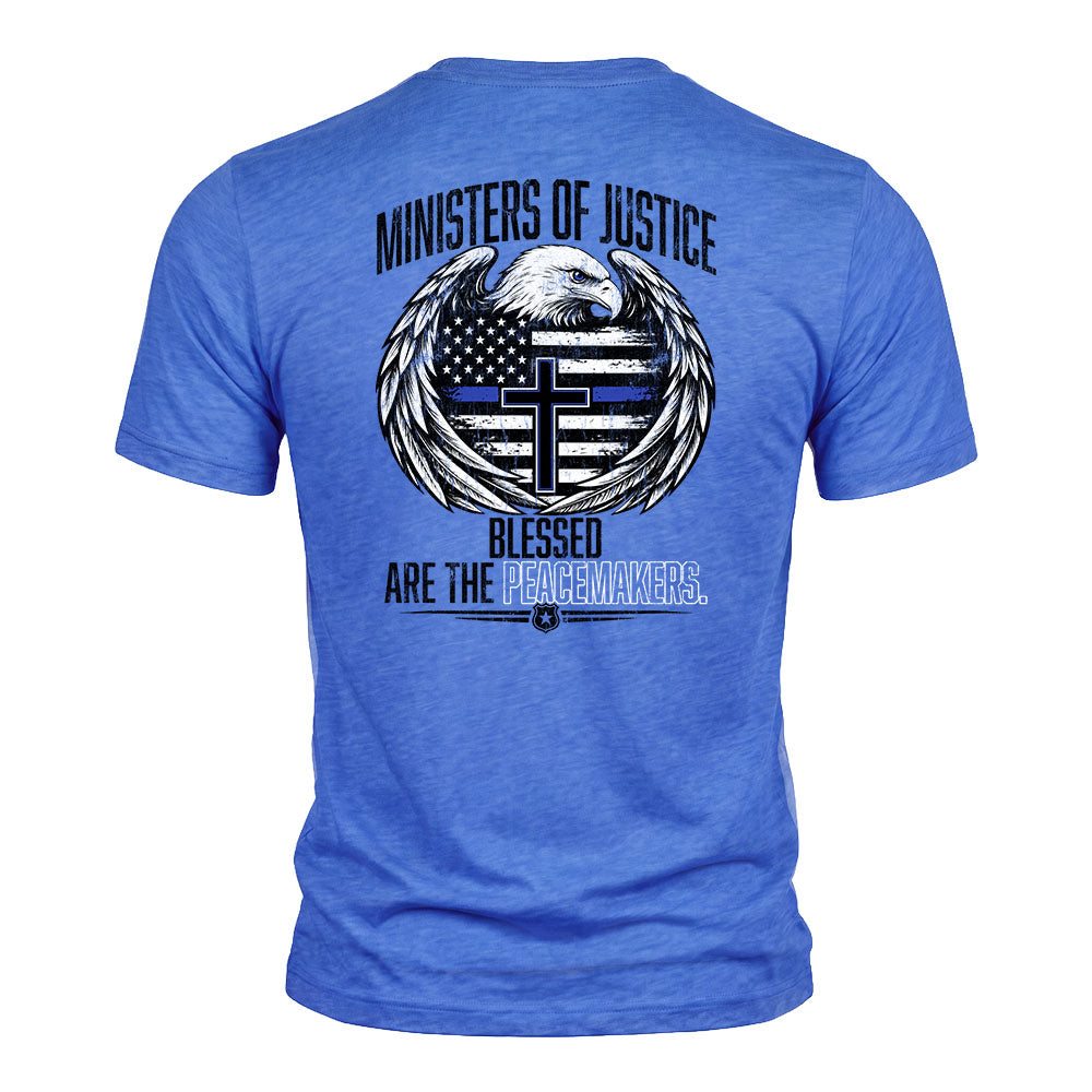 Back The Blue - Blessed Are The Peacemakers Blue Tee