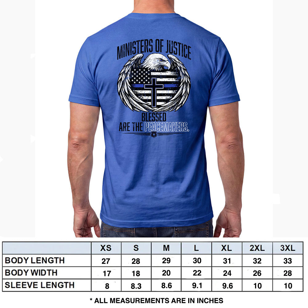 Back The Blue - Blessed Are The Peacemakers Blue Tee
