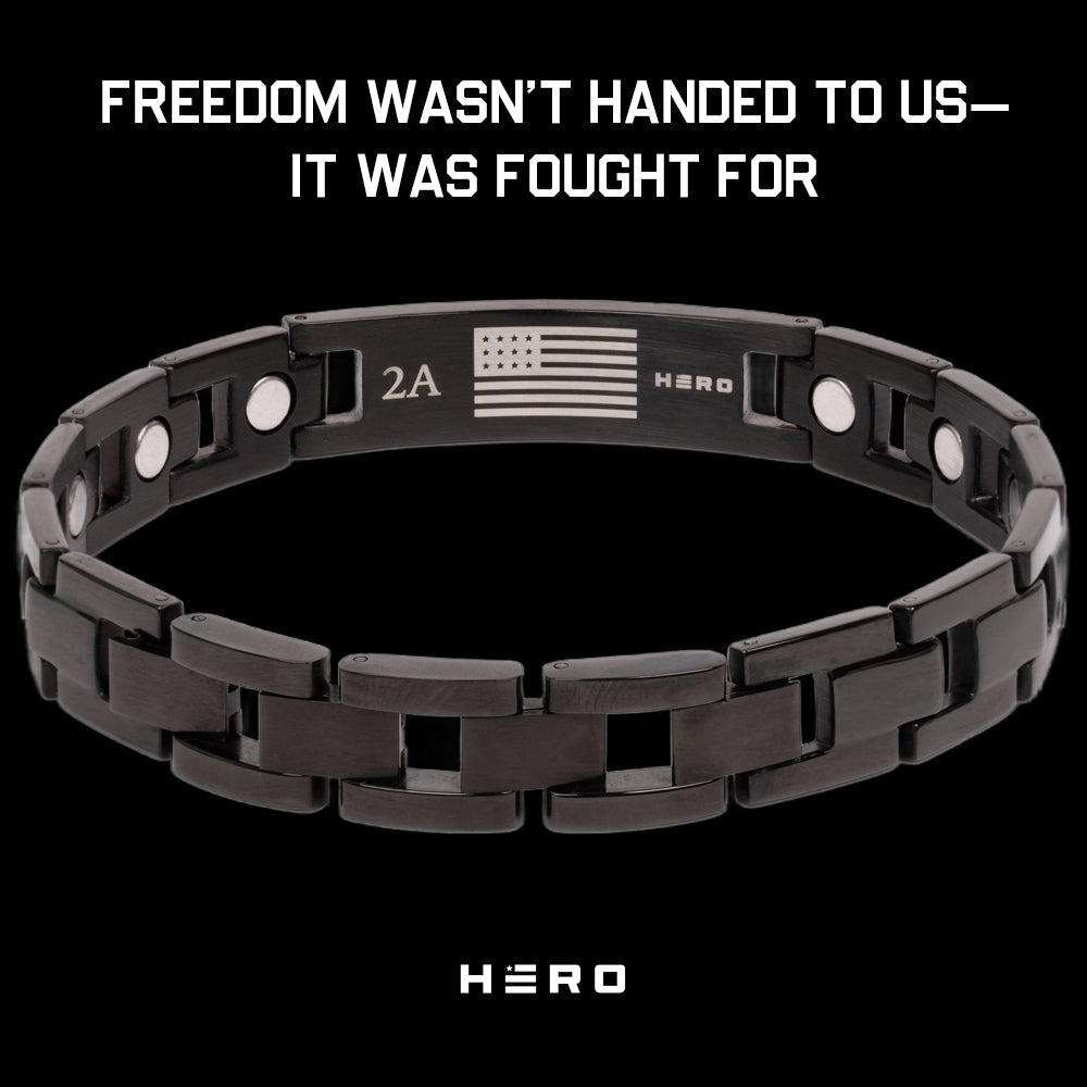 We The People Magnetic Black Bracelet: Helps Pair Veterans With A Service Dog Or Shelter Dog