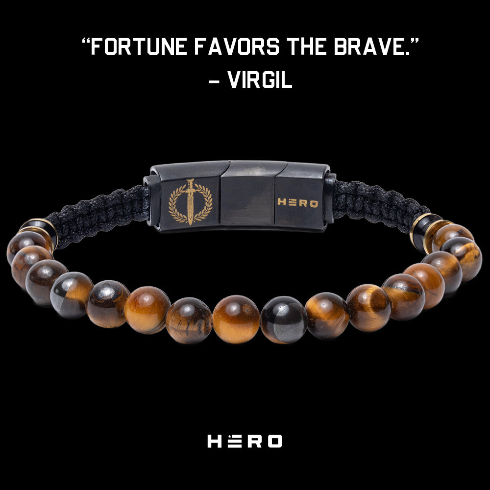 Tiger's Eye Battle Beaded Bracelet: Helps Pair Veterans With A Service Dog Or Shelter Dog