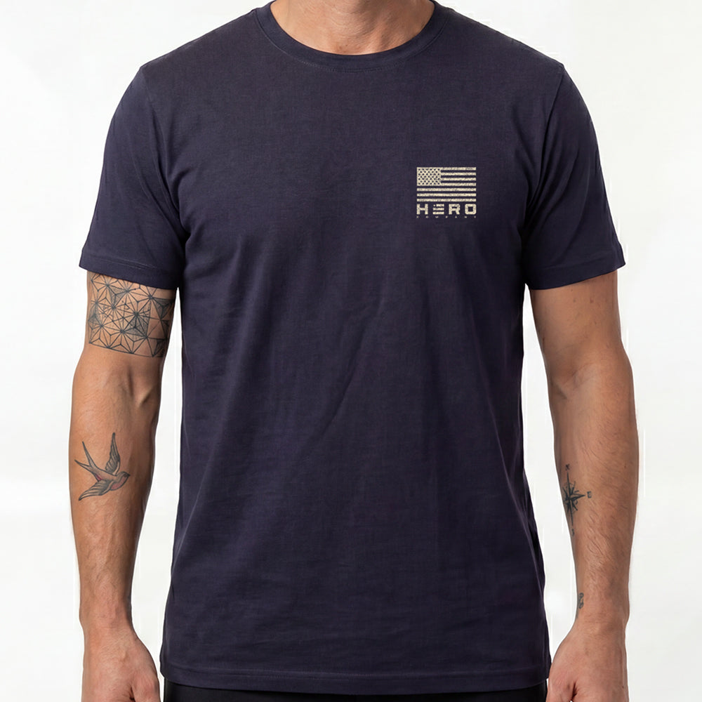 Labs & Liberty Yellow Lab Navy Tee