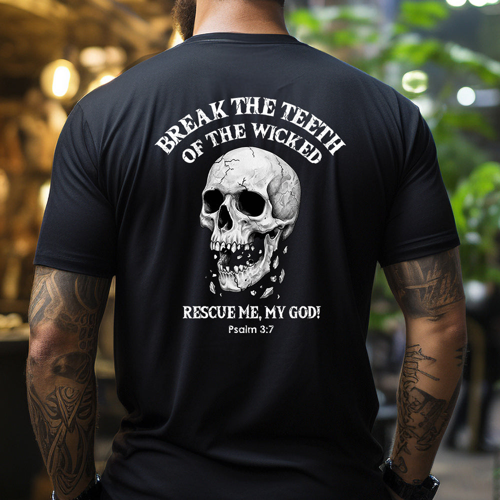 Hero Company Men's Break The Teeth Black Tee - Helps Pair Veterans With A Service Dog or Shelter Dog