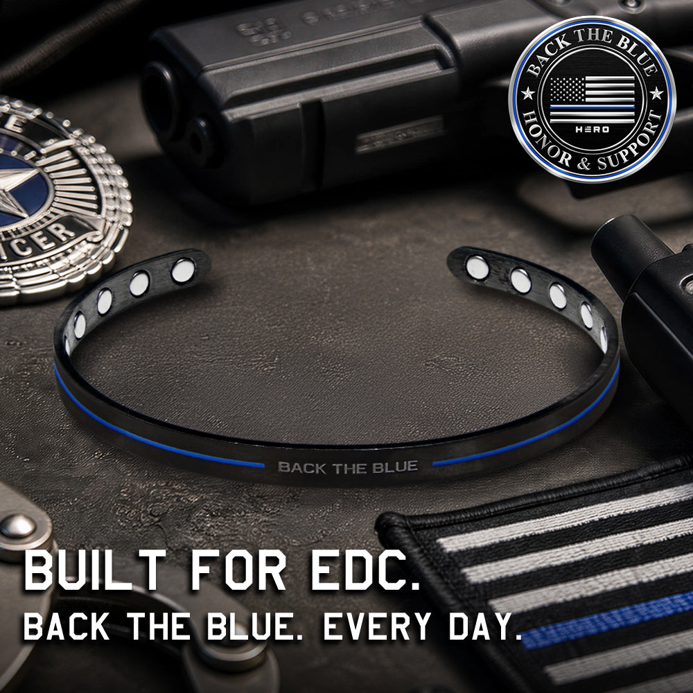 BACK THE BLUE Magnetic Cuff Bracelet
