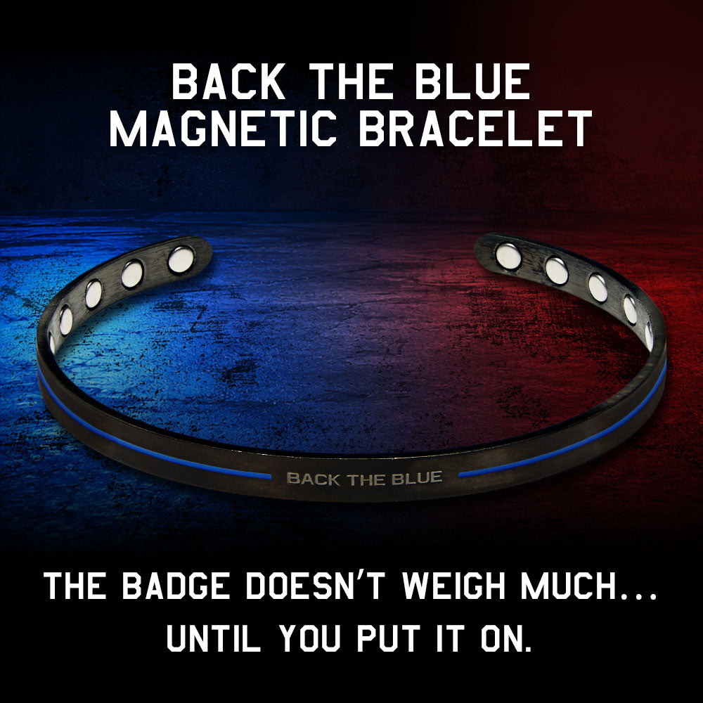 BACK THE BLUE Magnetic Cuff Bracelet