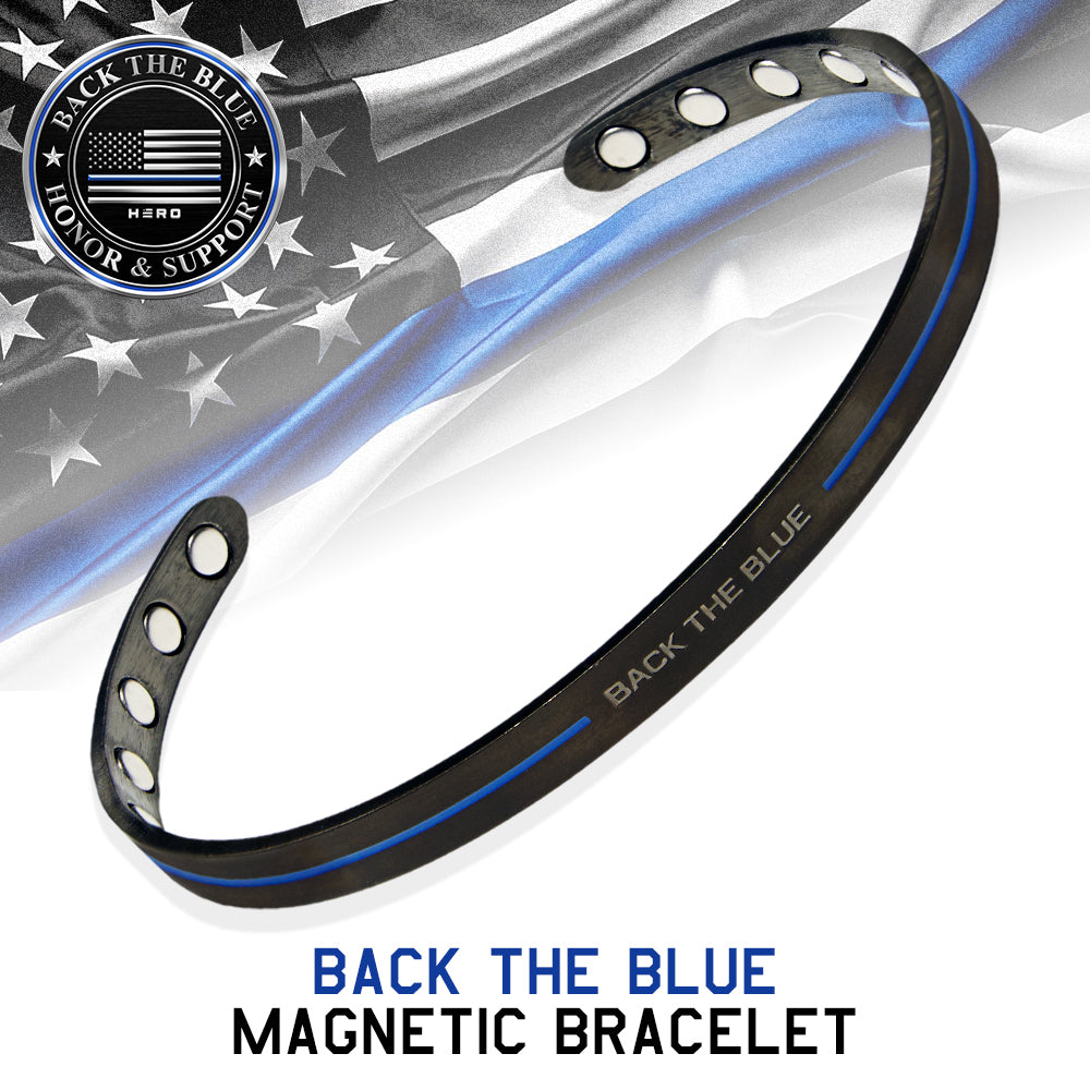 BACK THE BLUE Magnetic Cuff Bracelet