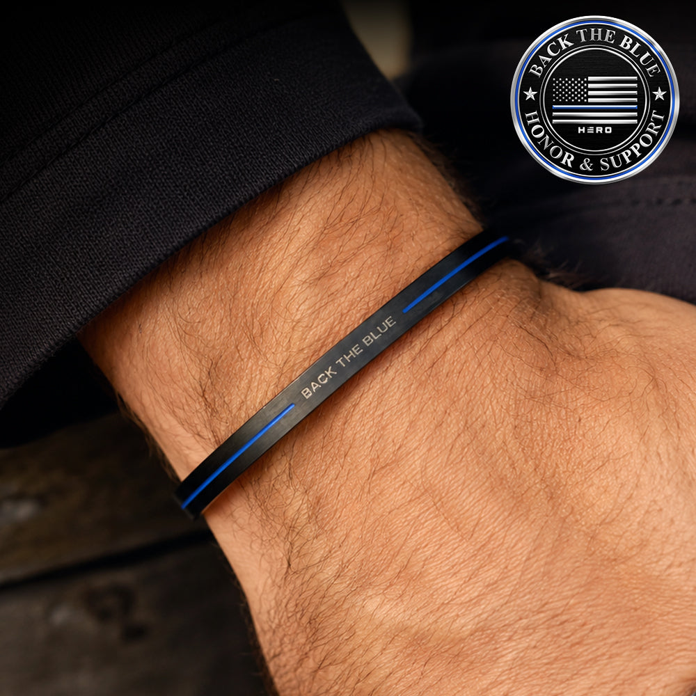 BACK THE BLUE Magnetic Cuff Bracelet
