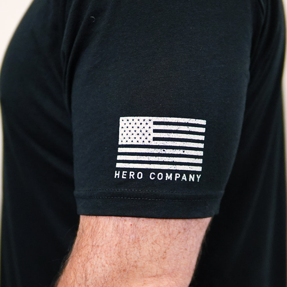 Hero Core Basics Logo T-shirt 6 Pack (Black, Military Green, Metal Grey): Helps Pair Veterans With A Service Dog or Shelter Dog