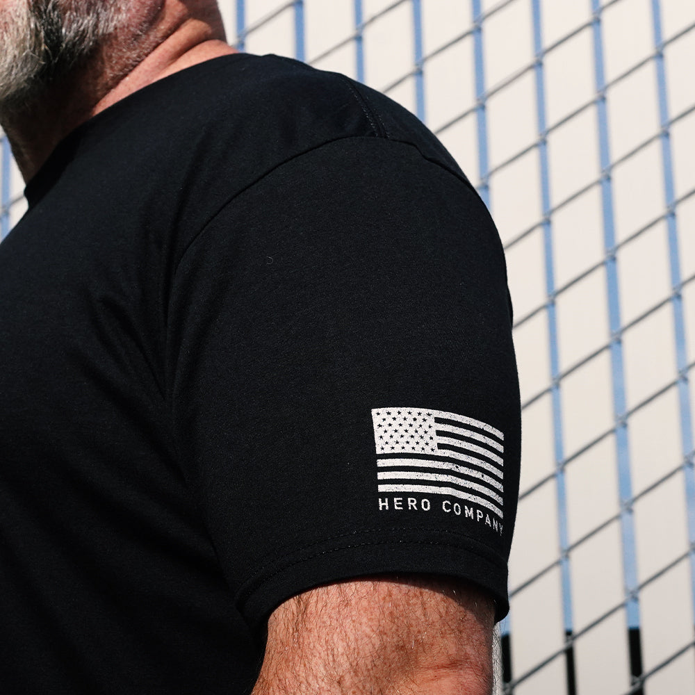 Hero Core Basics Logo T-shirt 3 Pack (Black): Helps Pair Veterans With A Service Dog or Shelter Dog