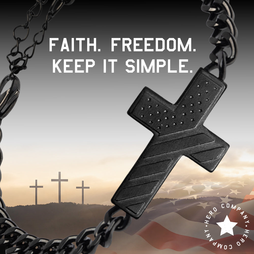 In God We Trust Cross American Flag Bracelet: Helps Pair Veterans With A Service Dog Or Shelter Dog
