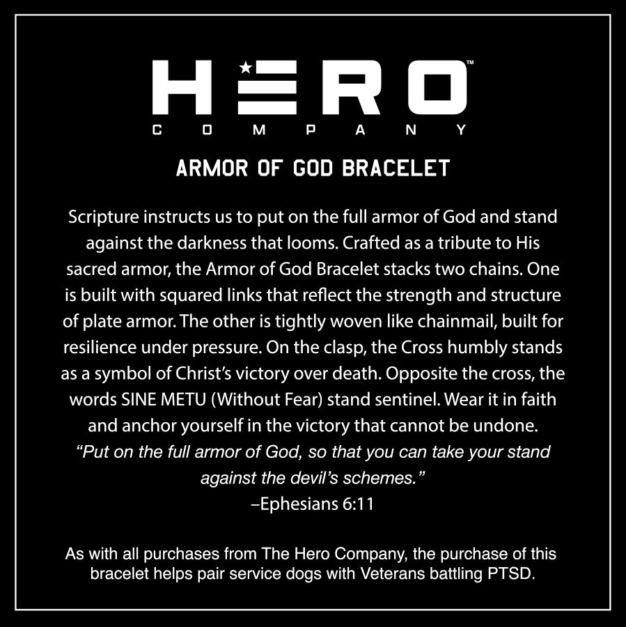 Armor Of God Duel Chain Bracelet: Helps Pair Veterans with Service or Shelter Dogs