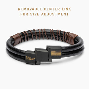 Knights Valor Leather Morse Code Bracelet: Helps Pair Veterans With A Service Dog Or Shelter Dog