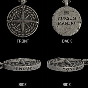 Endure & Conquer Compass Necklace: Helps Pair Veterans With A Service Dog Or Shelter Dog