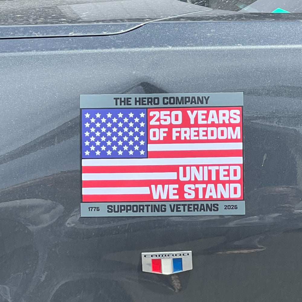 Limited Time Offer- 250 Years Of Freedom Flag- United We Stand Car Magnet
