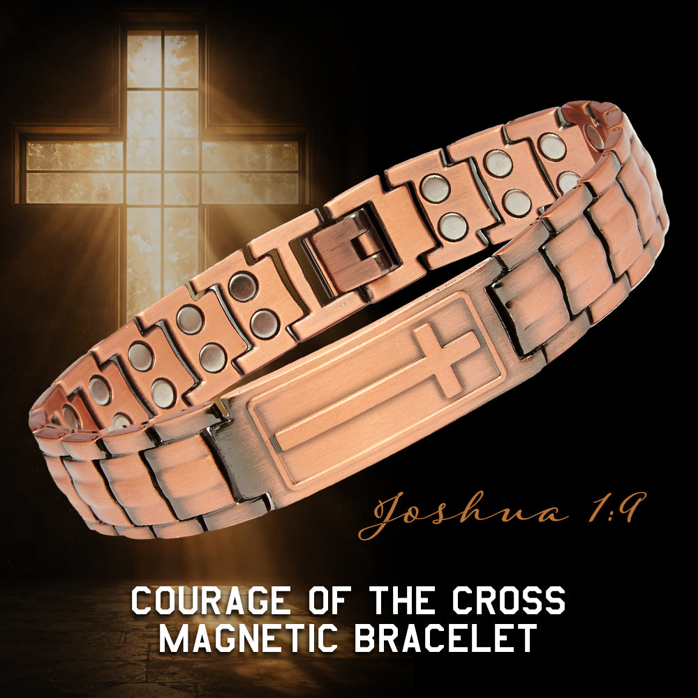 Courage Of The Cross Magnetic Copper Bracelet