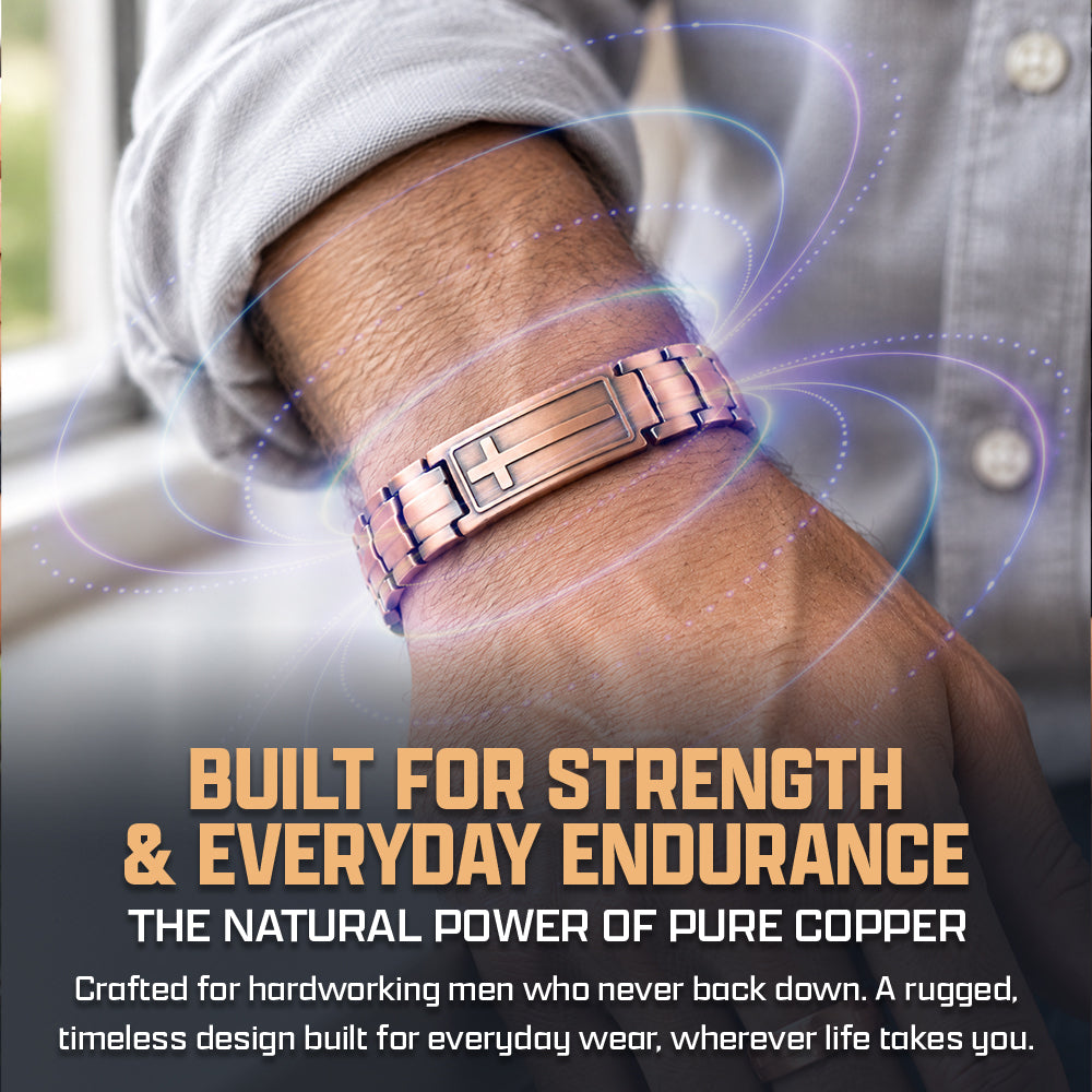 Courage Of The Cross Magnetic Copper Bracelet