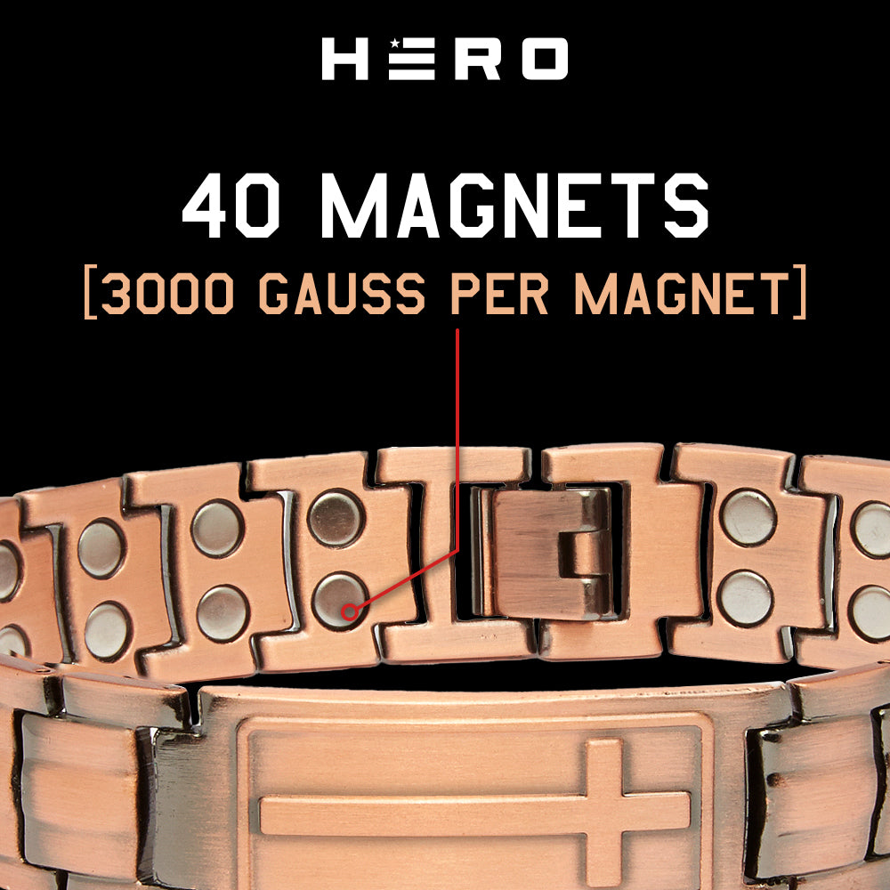 Courage Of The Cross Magnetic Copper Bracelet