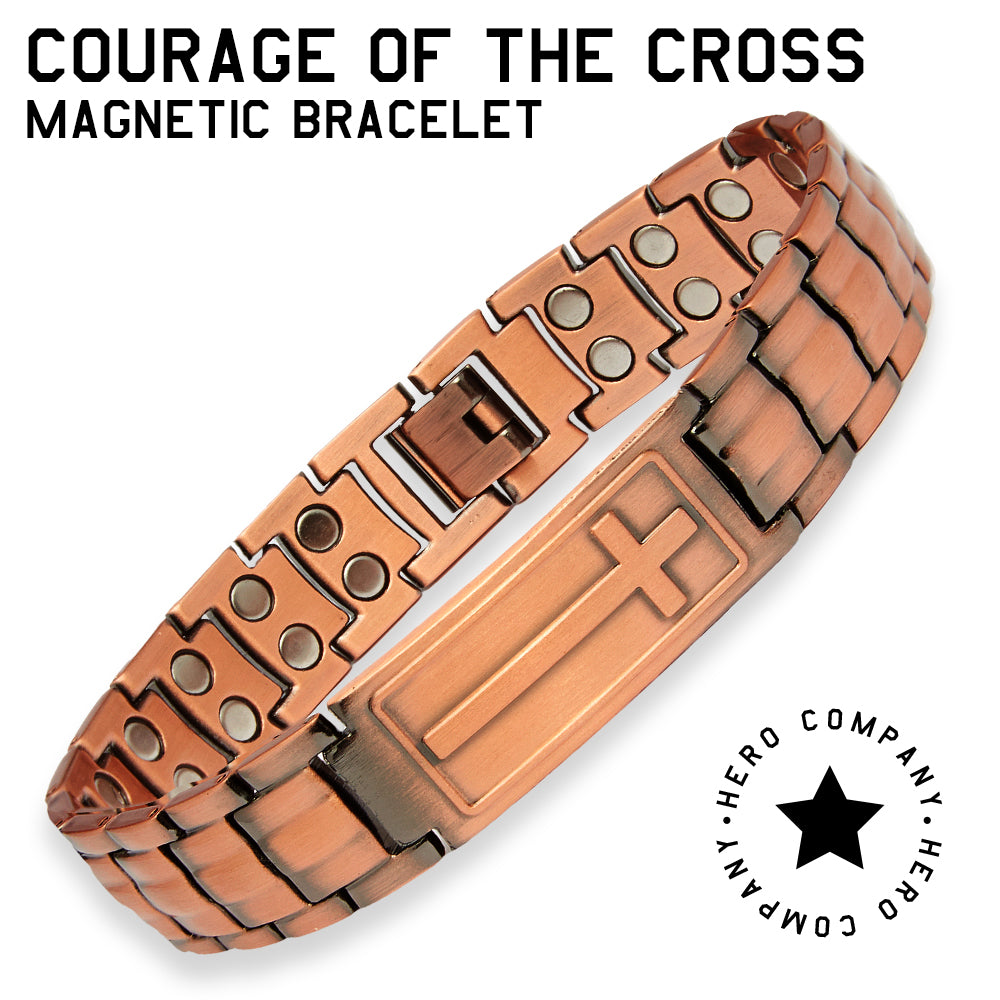 Courage Of The Cross Magnetic Copper Bracelet