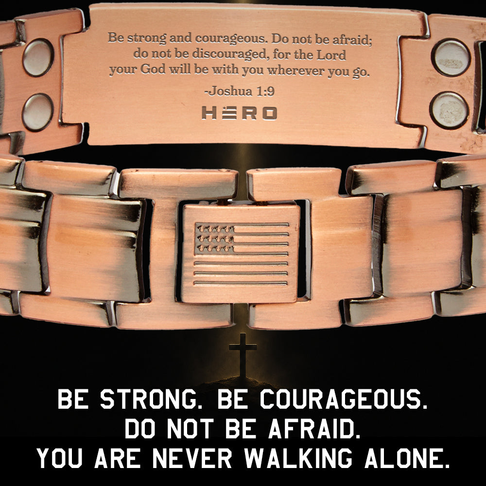 Courage Of The Cross Magnetic Copper Bracelet