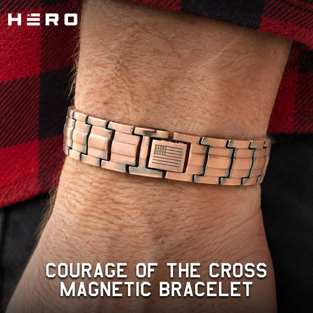Courage Of The Cross Magnetic Copper Bracelet