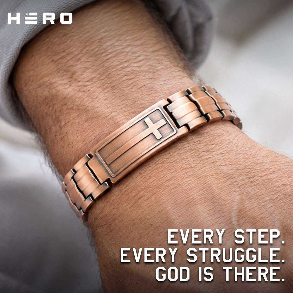 Courage Of The Cross Magnetic Copper Bracelet