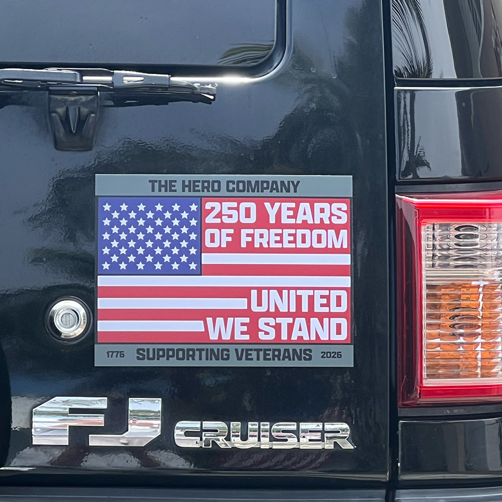 Limited Time Offer- 250 Years Of Freedom Flag- United We Stand Car Magnet