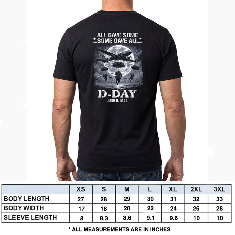 D-Day June 6th 1944 All Gave Some - Some Gave All Black Tee