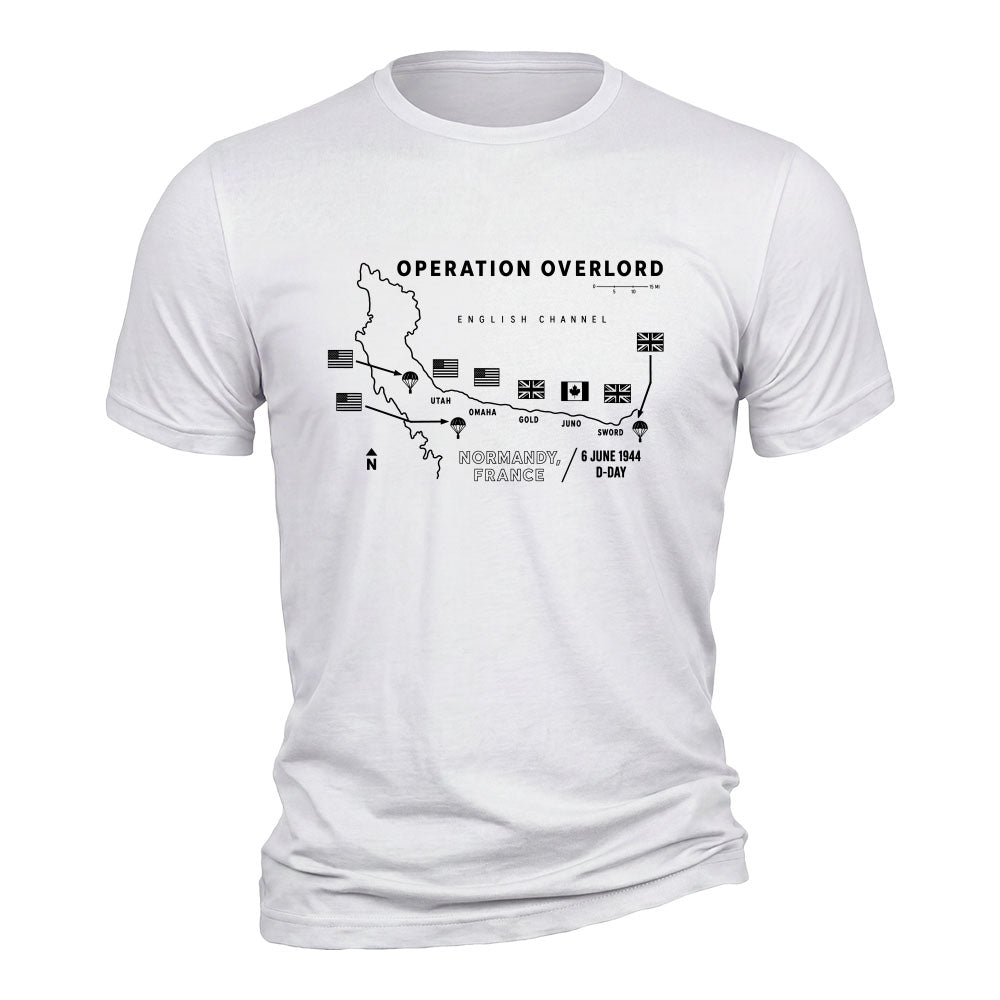 D-Day June 6th 1944 Operation Overlord White Tee
