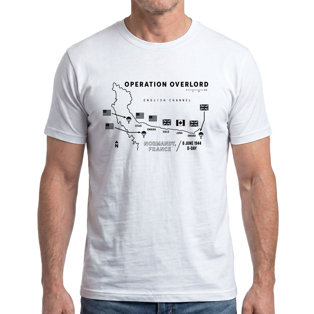 D-Day June 6th 1944 Operation Overlord White Tee