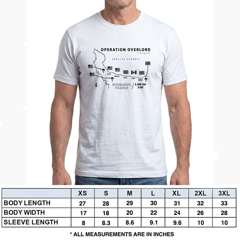 D-Day June 6th 1944 Operation Overlord White Tee