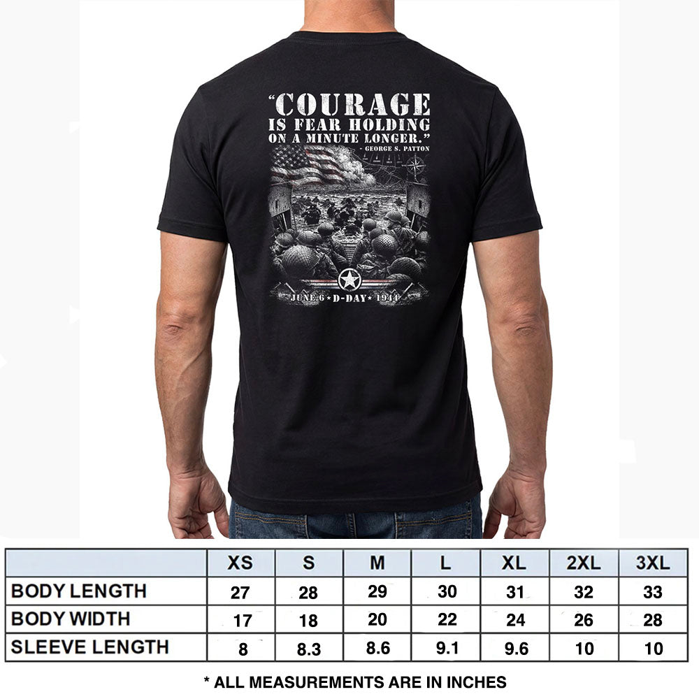 D-Day June 6th 1944 - Courage Black Tee