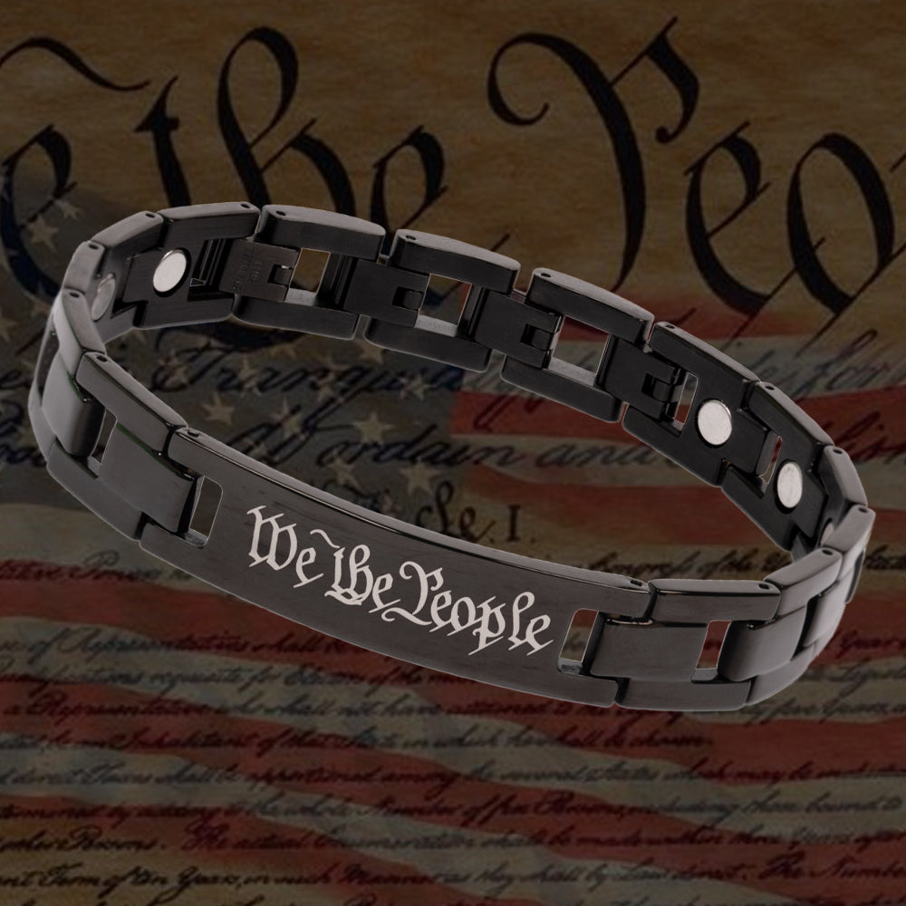 We The People Magnetic Black Bracelet: Helps Pair Veterans With A Service Dog Or Shelter Dog