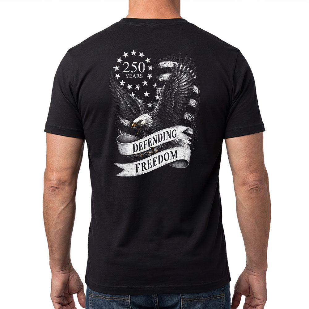 250 Years Defending Freedom Black Tee