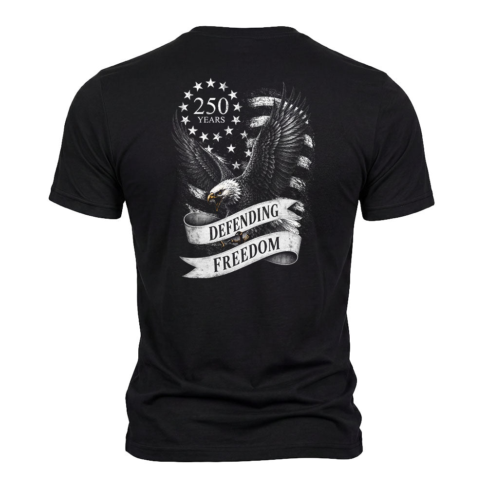 250 Years Defending Freedom Black Tee