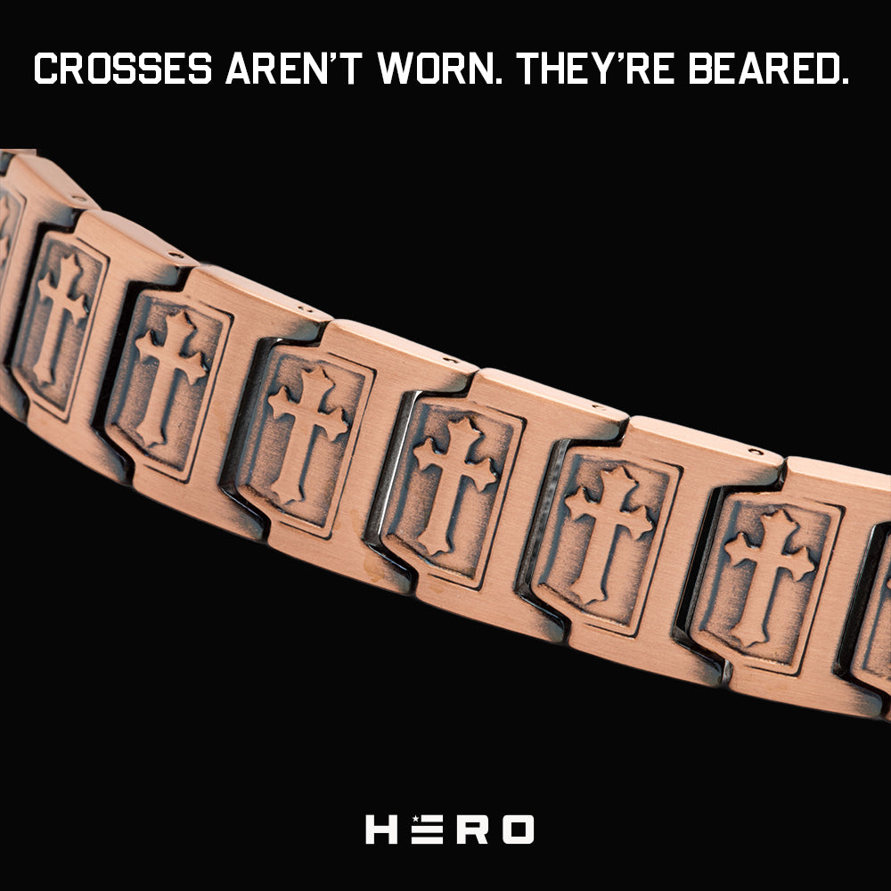 Templar Cross Copper Magnetic Bracelet: Helps Pair Veterans With A Service Dog Or Shelter Dog