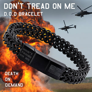 Special Offer!   DON'T TREAD ON ME -D.O.D- Death On Demand Bracelet: Helps Pair Veterans With A Service Dog Or Shelter Dog