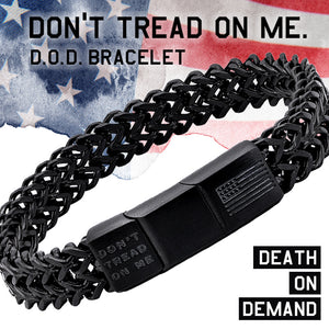 Special Offer!   DON'T TREAD ON ME -D.O.D- Death On Demand Bracelet: Helps Pair Veterans With A Service Dog Or Shelter Dog