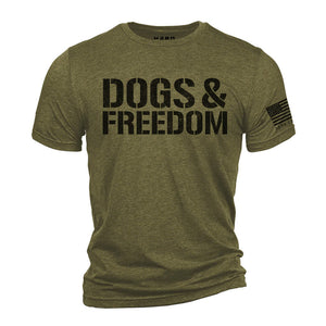 Special Offer! Hero Company Men's Dogs & Freedom Tee: Helps Pair Veterans With A Service Dog or Shelter Dog