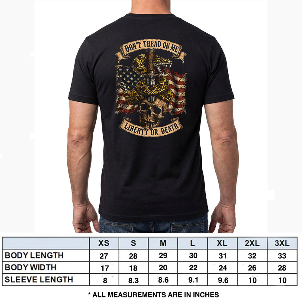 Don’t Tread On Me - Liberty Or Death Black Tee