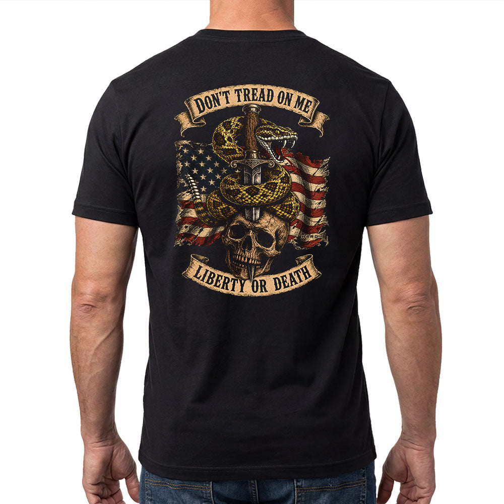 Don’t Tread On Me - Liberty Or Death Black Tee