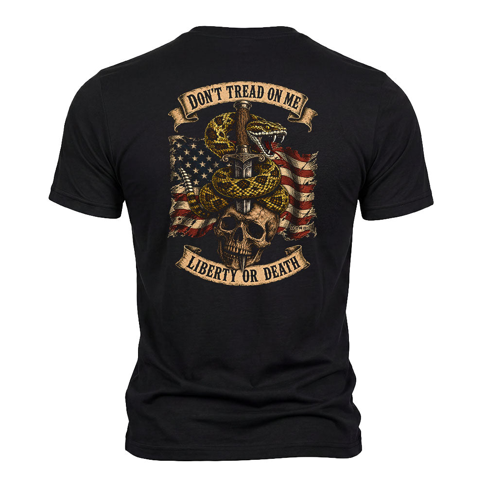 Don’t Tread On Me - Liberty Or Death Black Tee