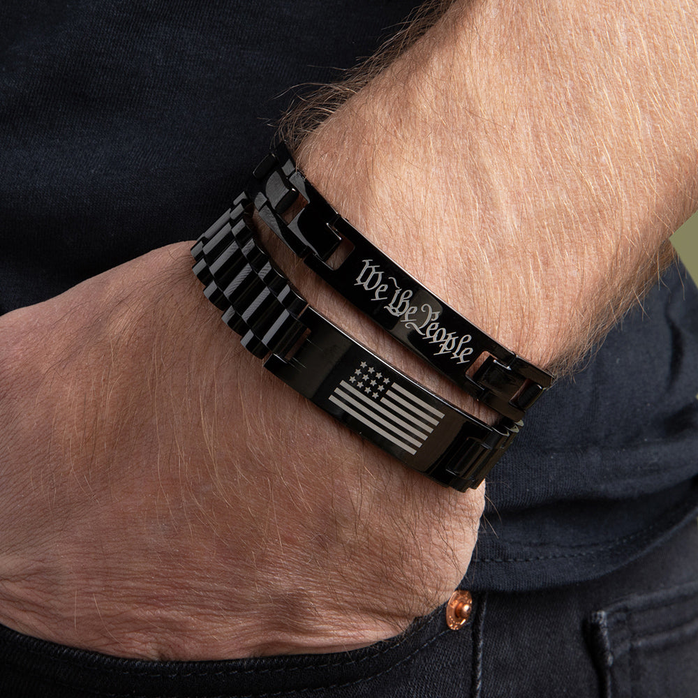 We The People Magnetic Black Bracelet: Helps Pair Veterans With A Service Dog Or Shelter Dog